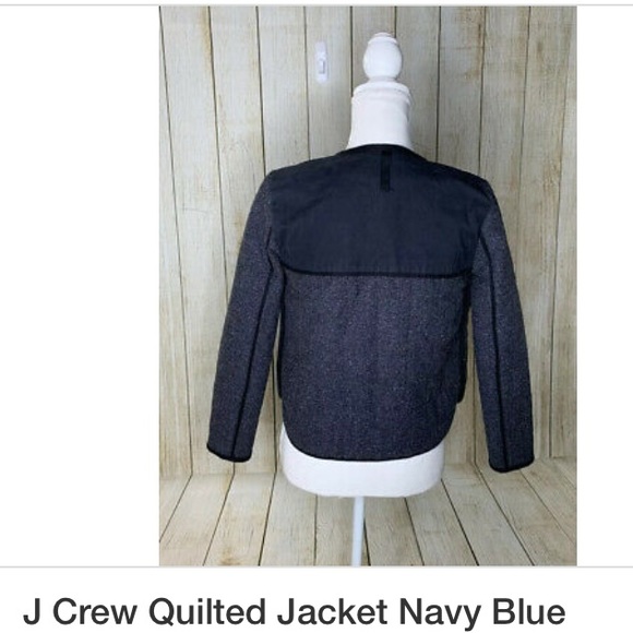 j. crew - size 2 (Small) navy blue quilted jacket. - Picture 8 of 9